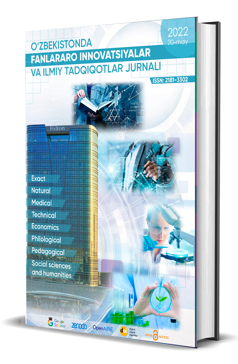 View Vol. 4 No. 39 (2025): O'ZBEKISTONDA FANLARARO INNOVATSIYALAR VA ILMIY TADQIQOTLAR JURNALI